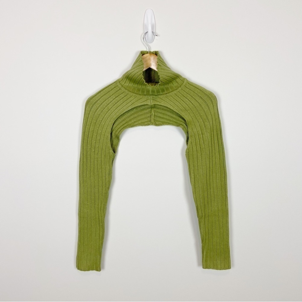 Revolve H:ours Loren Turtleneck Shrug in Olive Green Size S - Picture 3 of 6